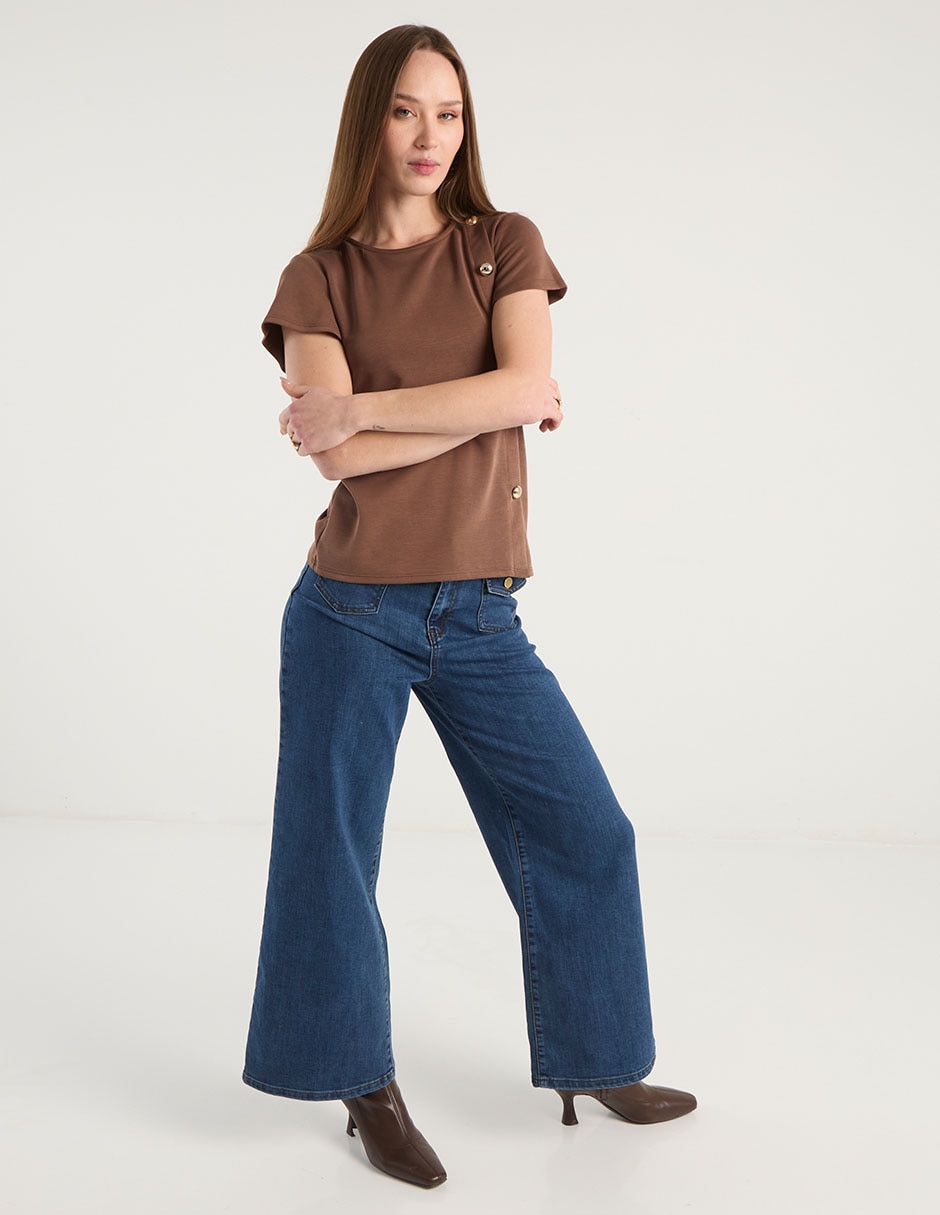 Blusa manga corta para mujer 3