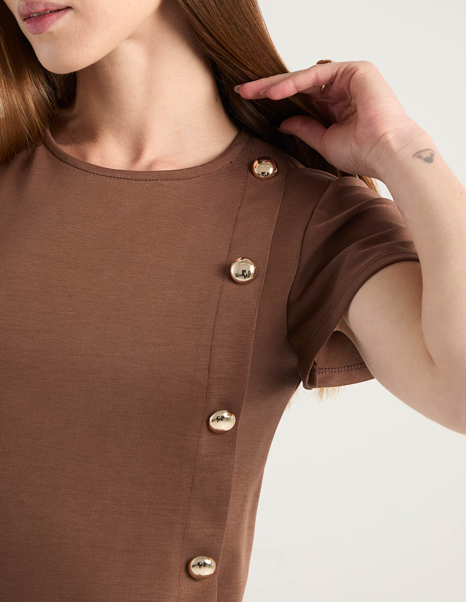 Blusa manga corta para mujer 4