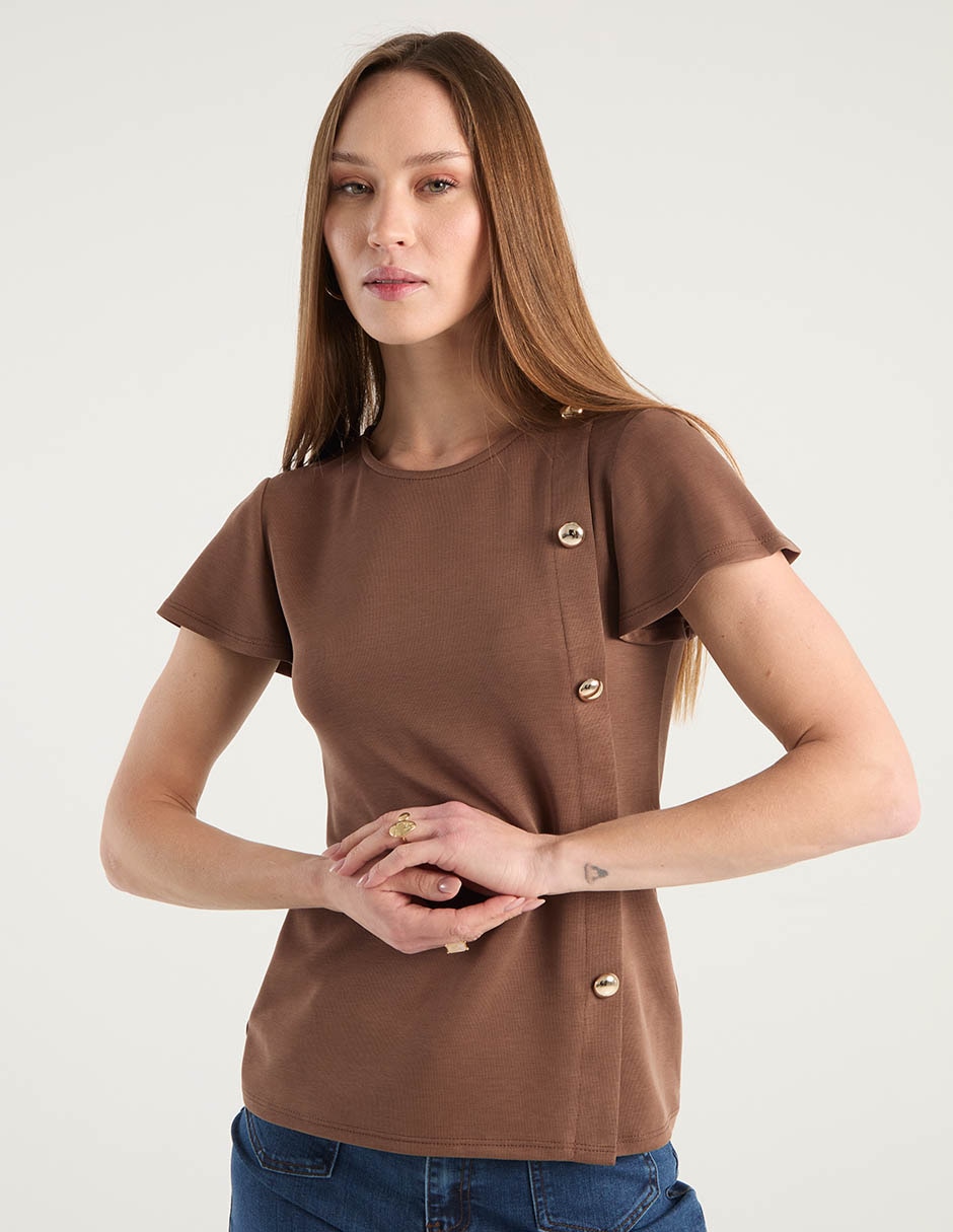 Blusa manga corta para mujer 5