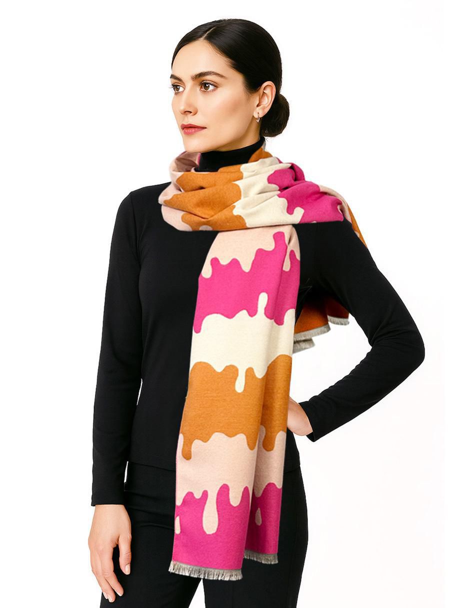 Chal estampado bloques de color 3