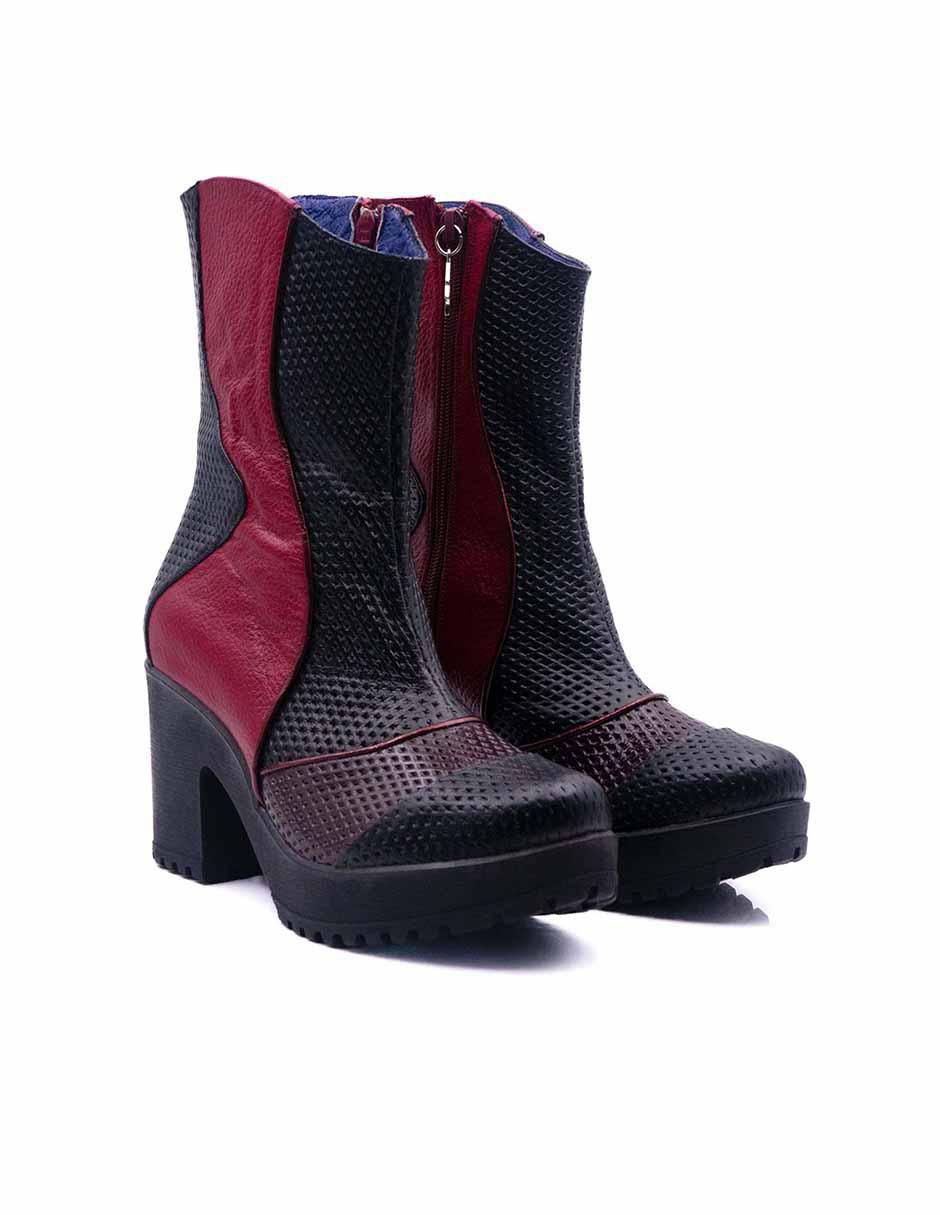 Bota abajo de la rodilla de piel para mujer 2