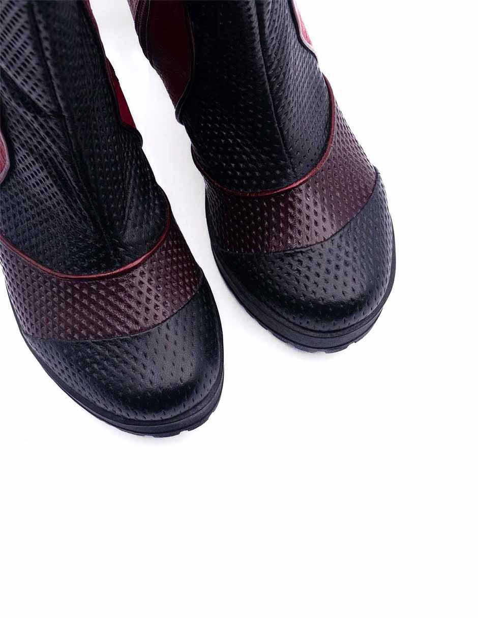 Bota abajo de la rodilla de piel para mujer 3