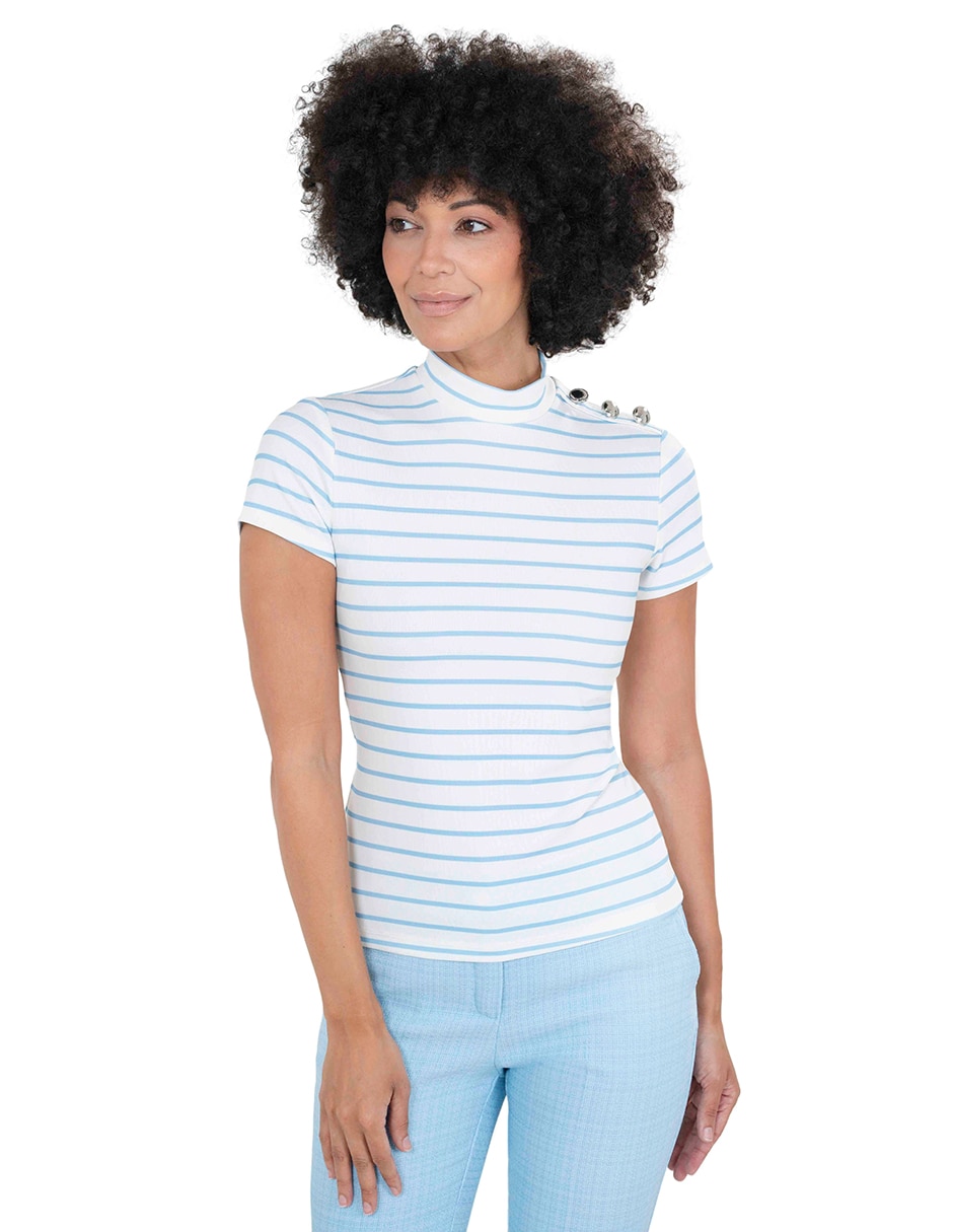 Blusa manga corta para mujer
