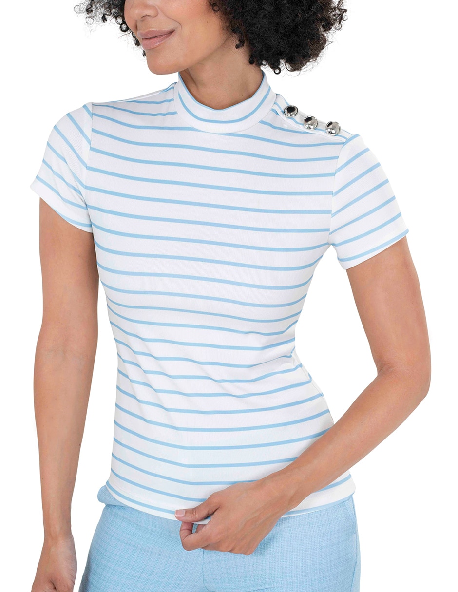 Blusa manga corta para mujer 4