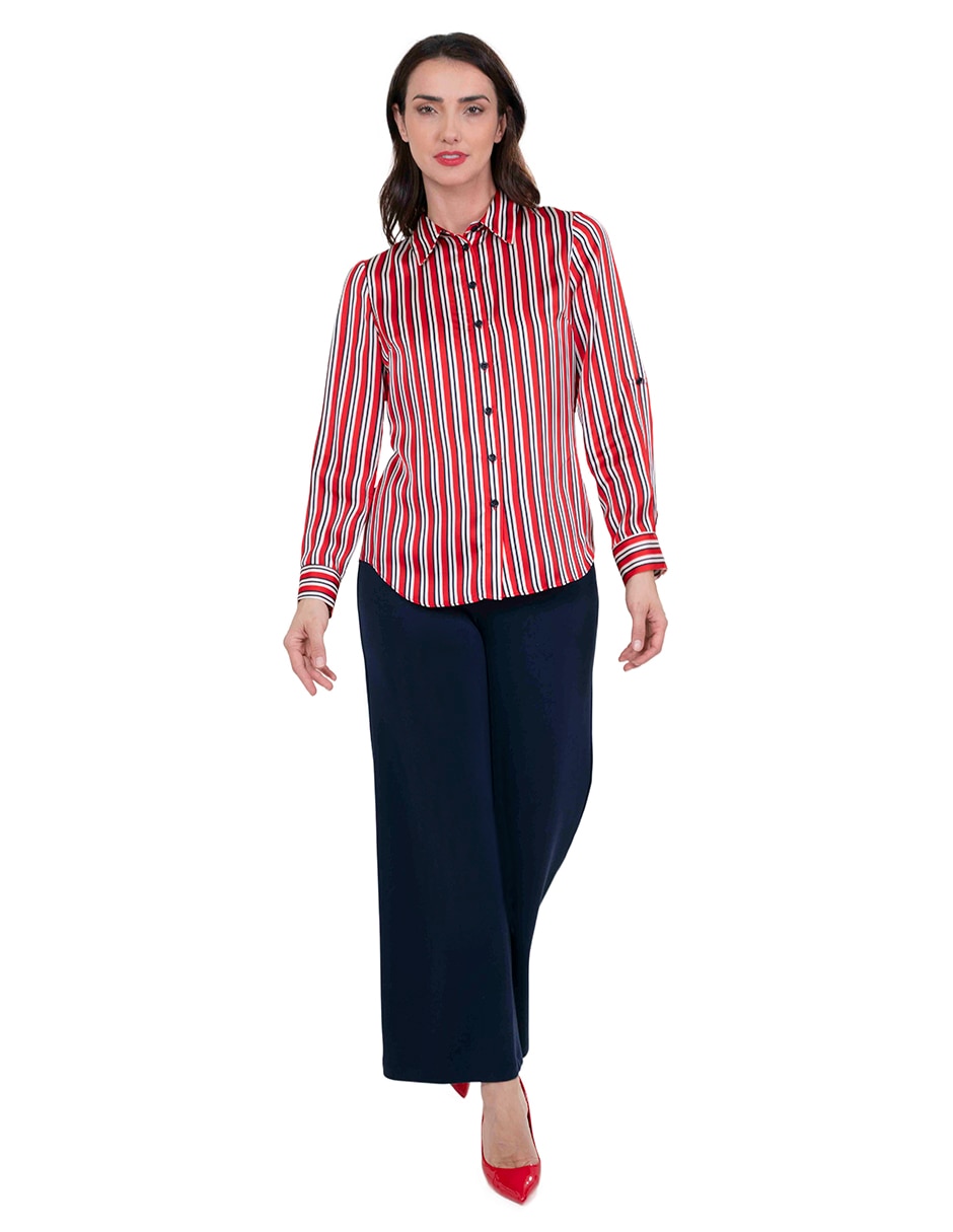 Blusa camisera manga larga para mujer 2