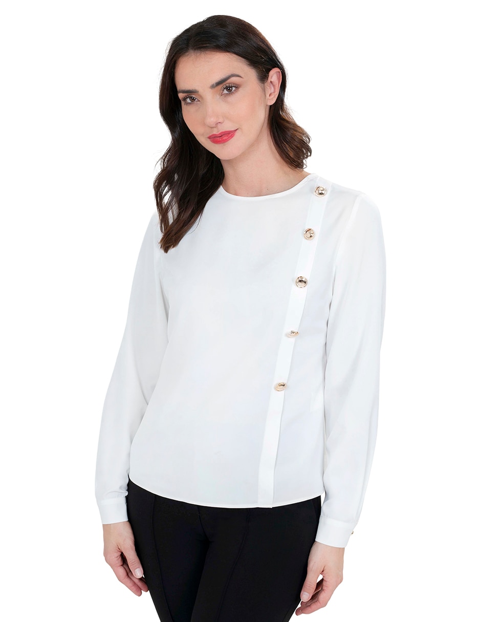 Blusa manga larga para mujer