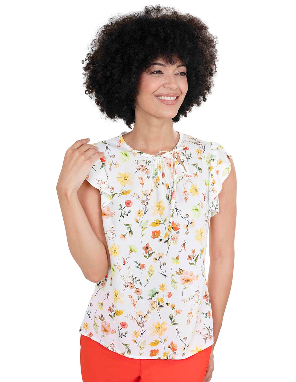 Blusa manga corta para mujer