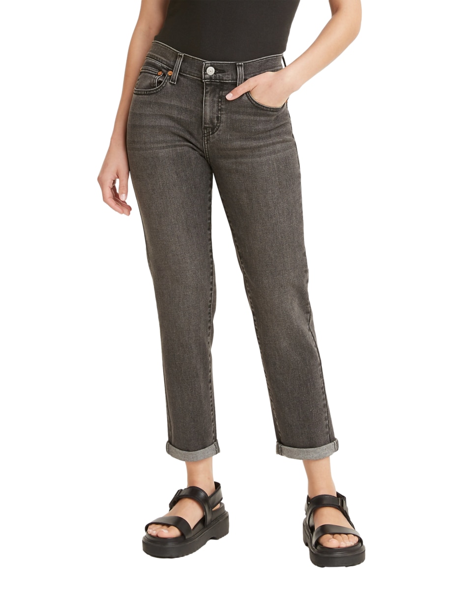 Jeans slim cintura media para mujer