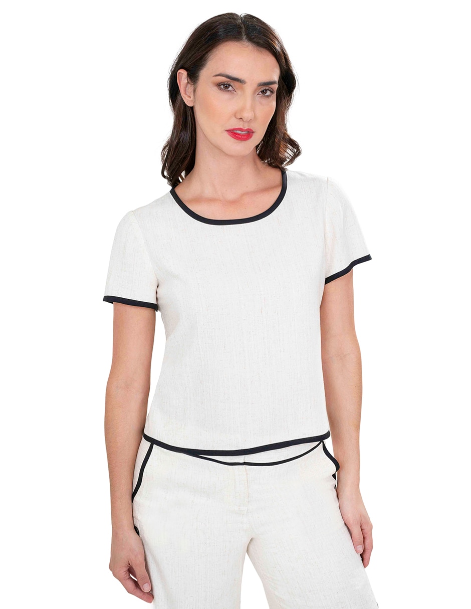 Blusa manga corta para mujer