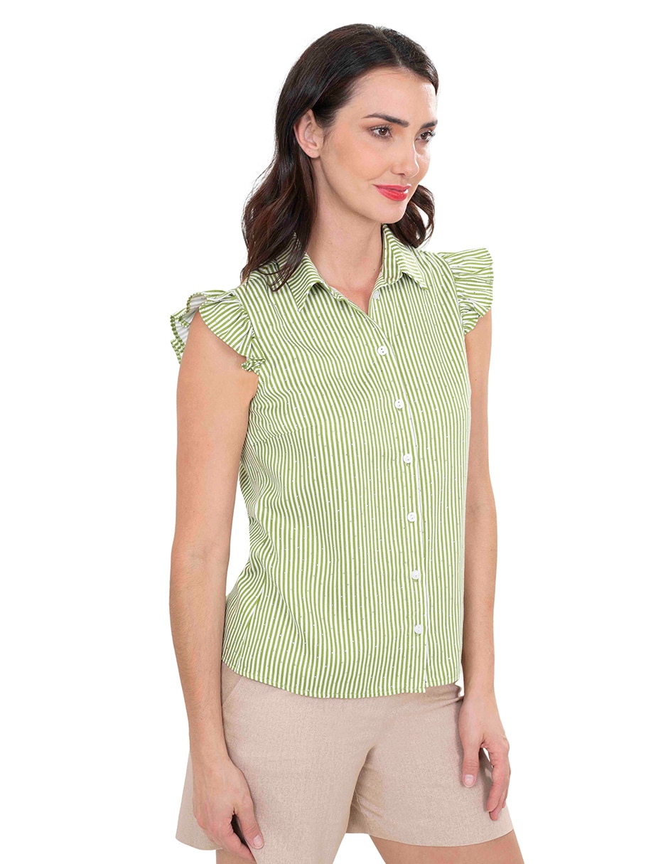 Blusa manga corta para mujer