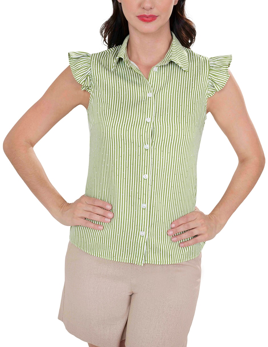 Blusa manga corta para mujer 4