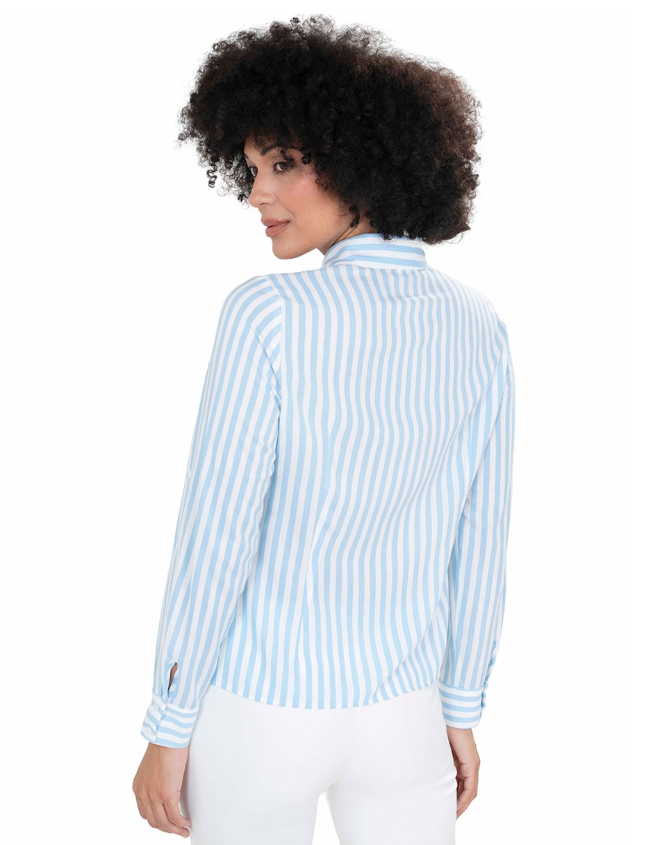 Blusa camisera manga larga para mujer 3