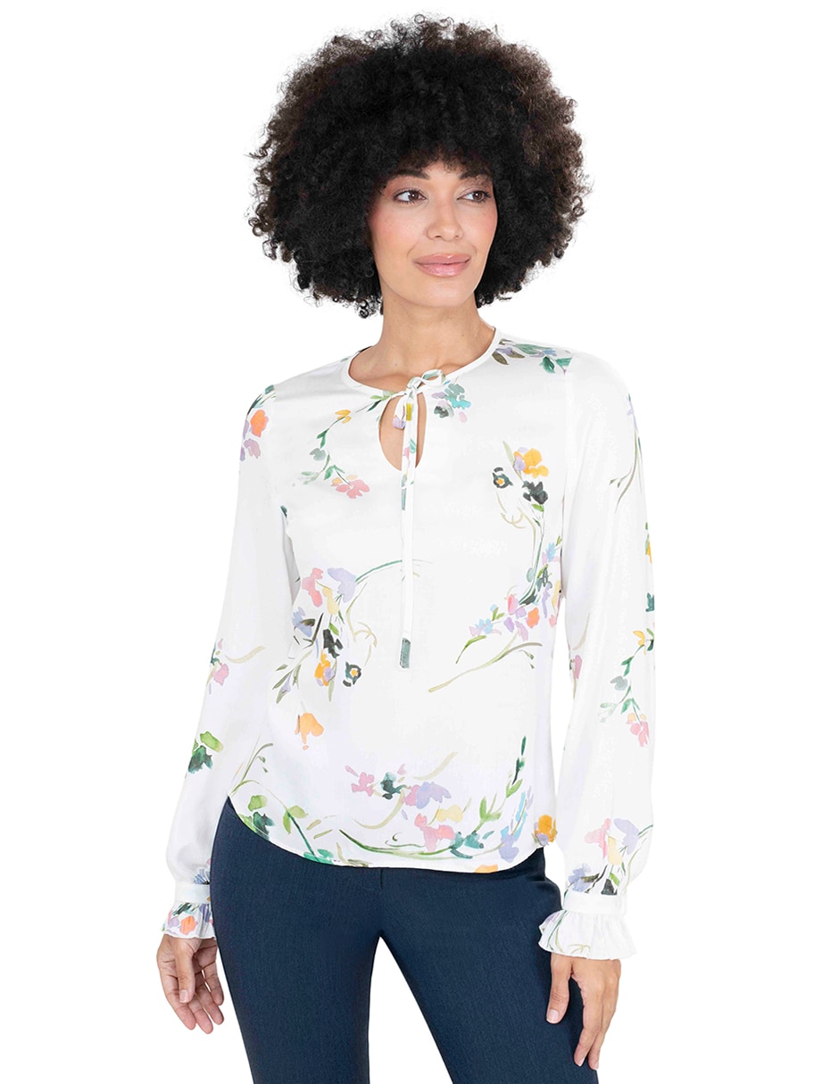 Blusa manga larga para mujer