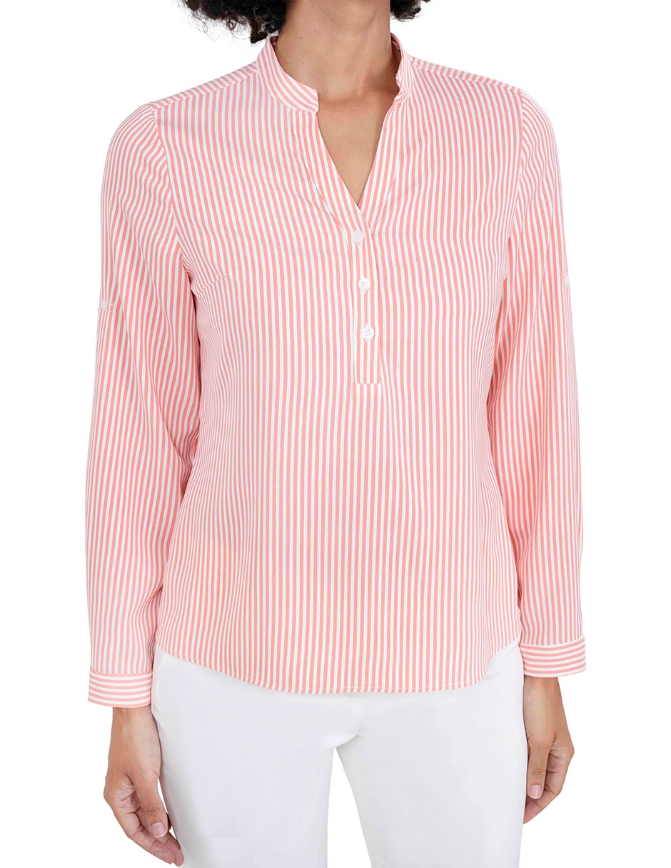 Blusa camisera manga larga para mujer 4