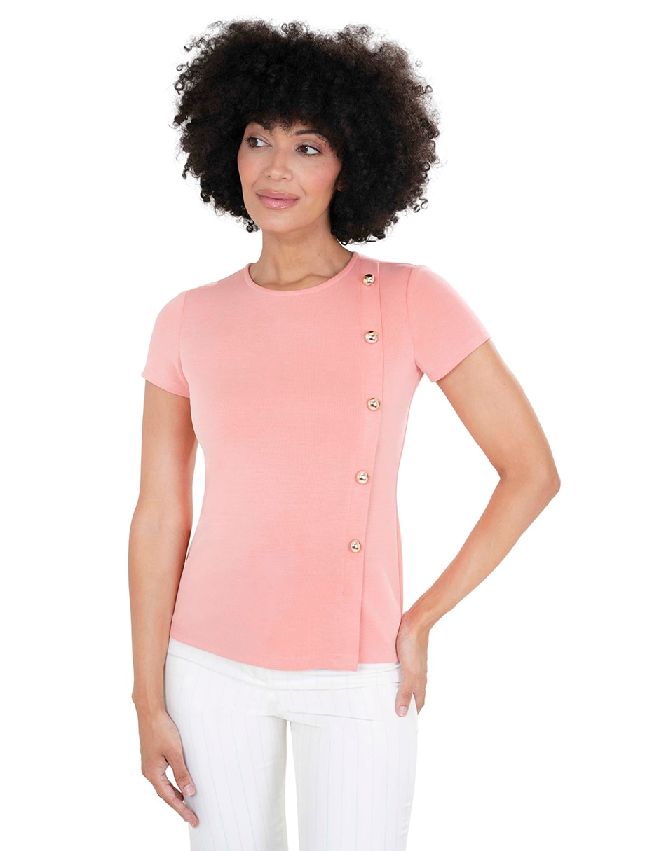 Blusa manga corta para mujer