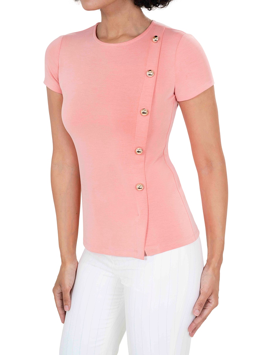 Blusa manga corta para mujer 4