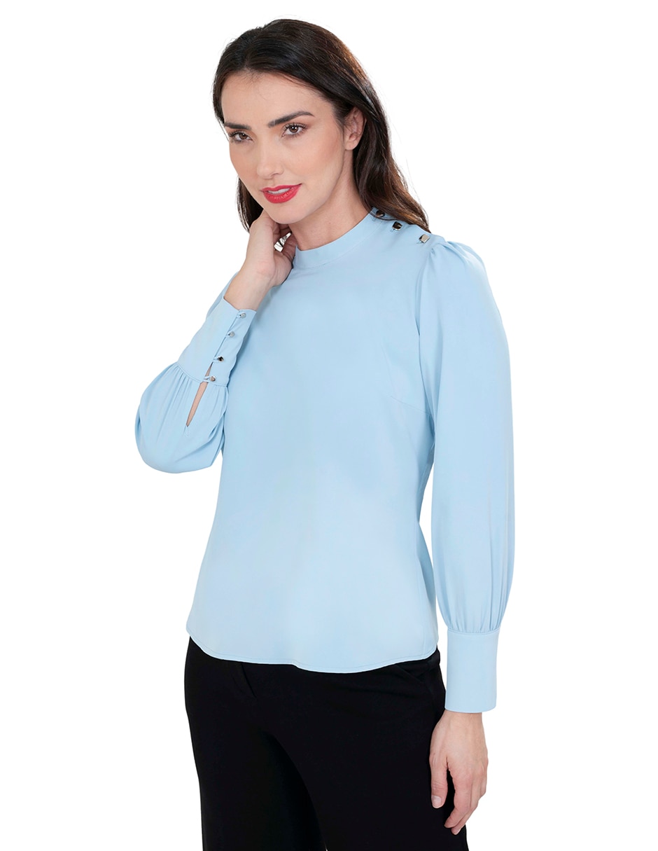 Blusa manga larga para mujer