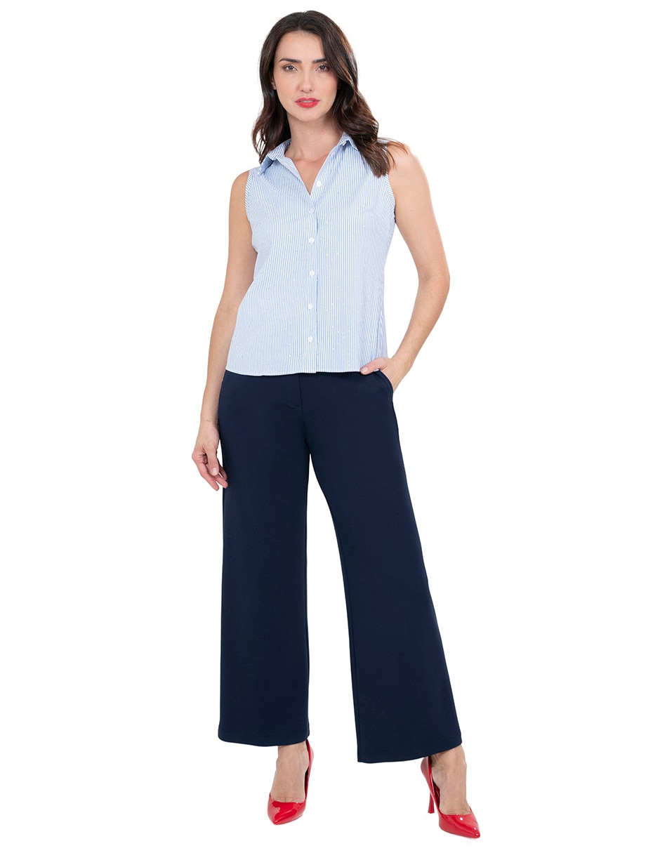 Blusa camisera sin manga para mujer 2