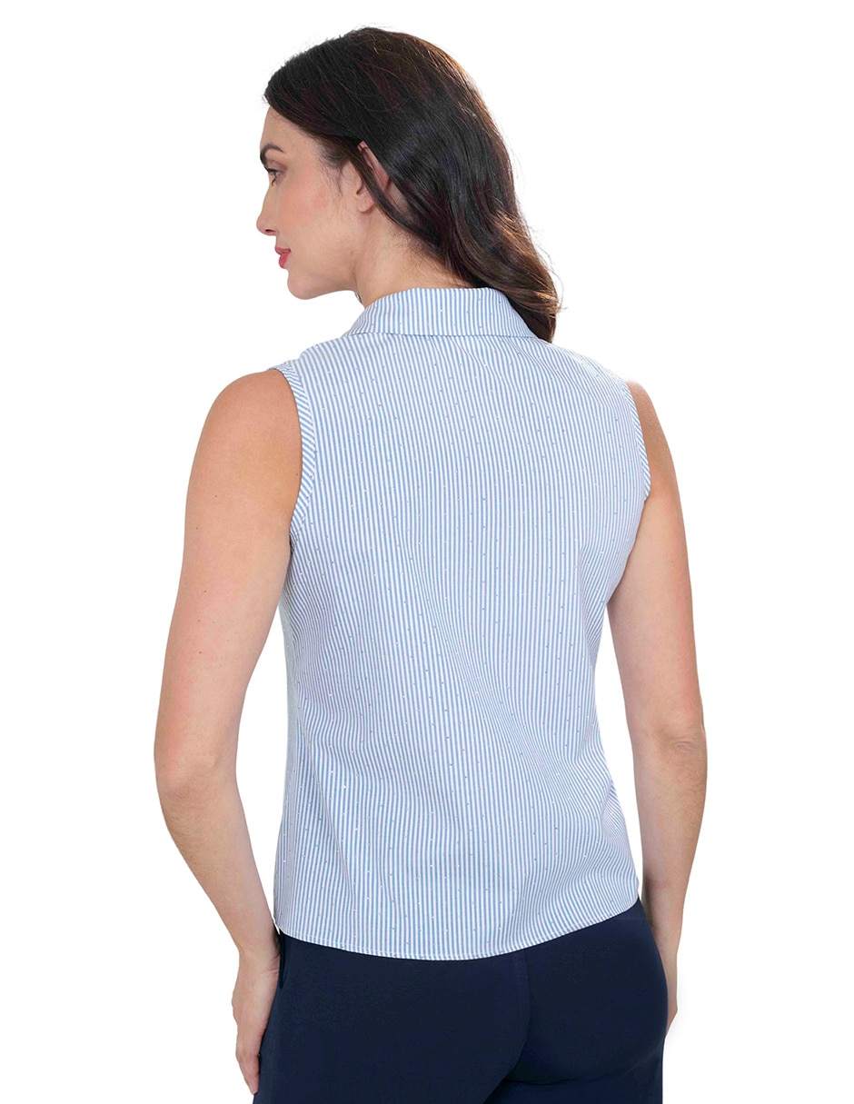 Blusa camisera sin manga para mujer 3