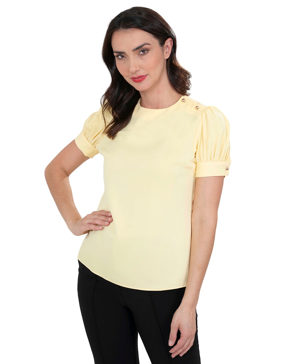 Blusa manga corta para mujer
