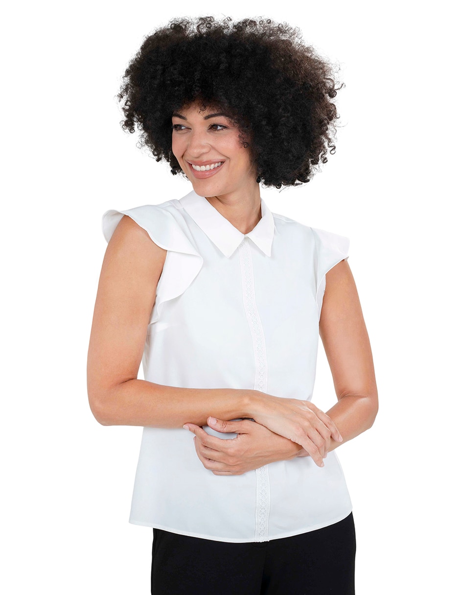 Blusa manga corta para mujer