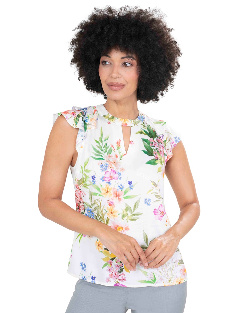 Blusa manga corta para mujer