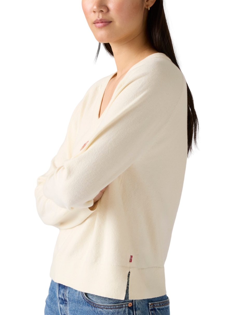 Suéter cuello V para mujer 3