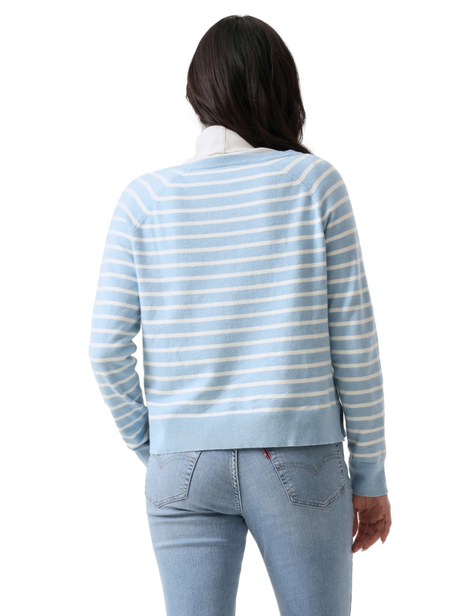 Suéter cuello V para mujer 3