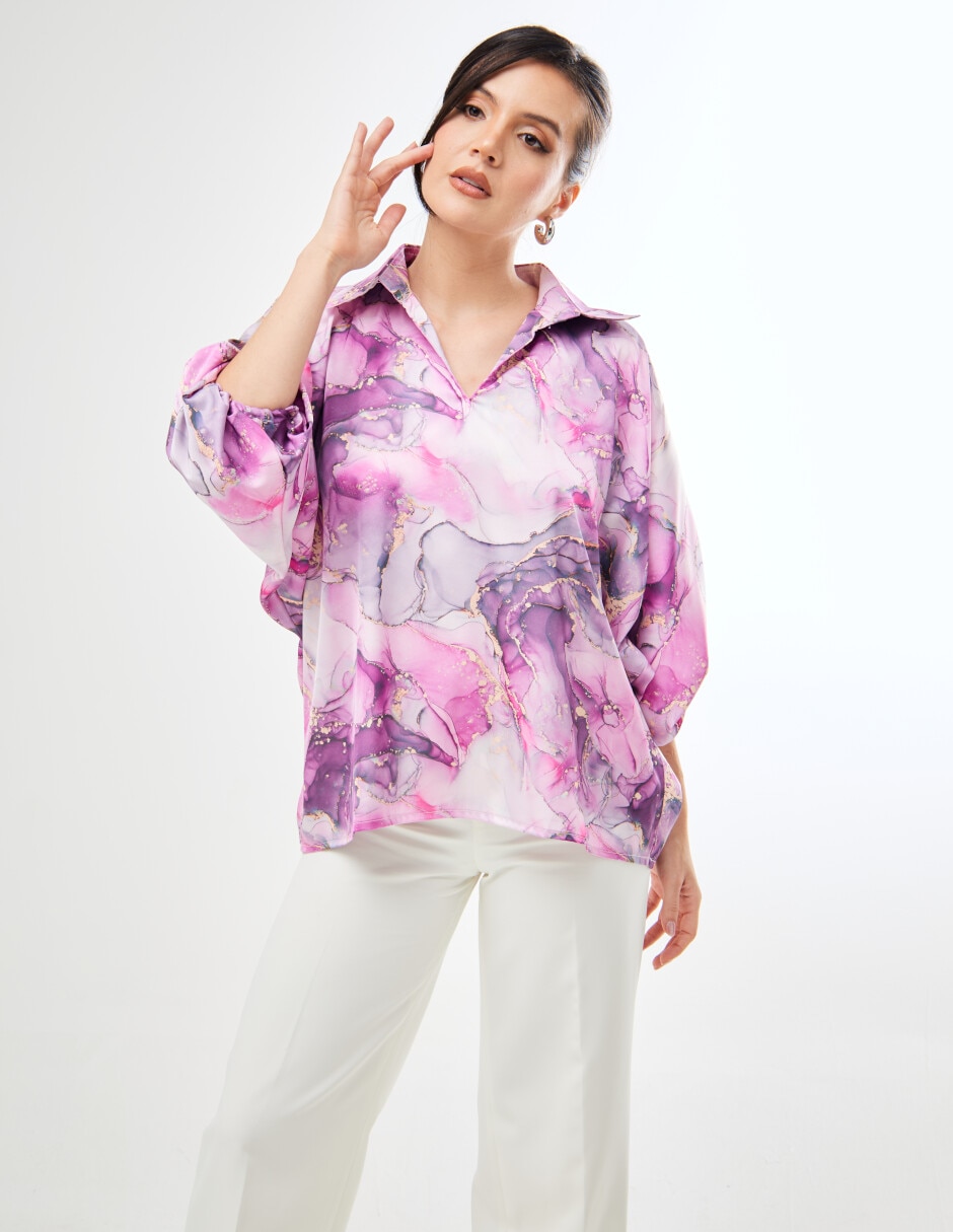 Blusa Rose manga 3/4 para mujer 2