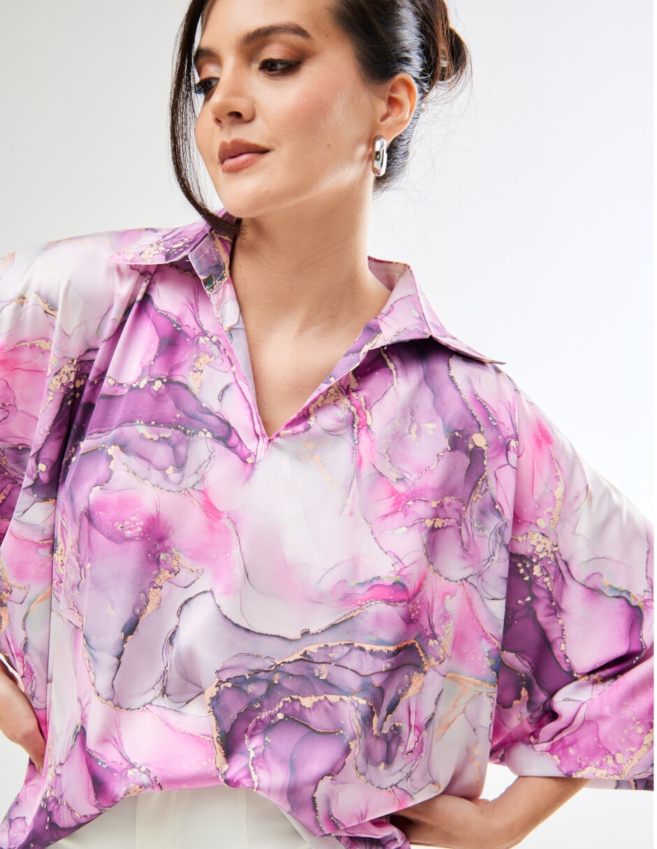 Blusa Rose manga 3/4 para mujer 4