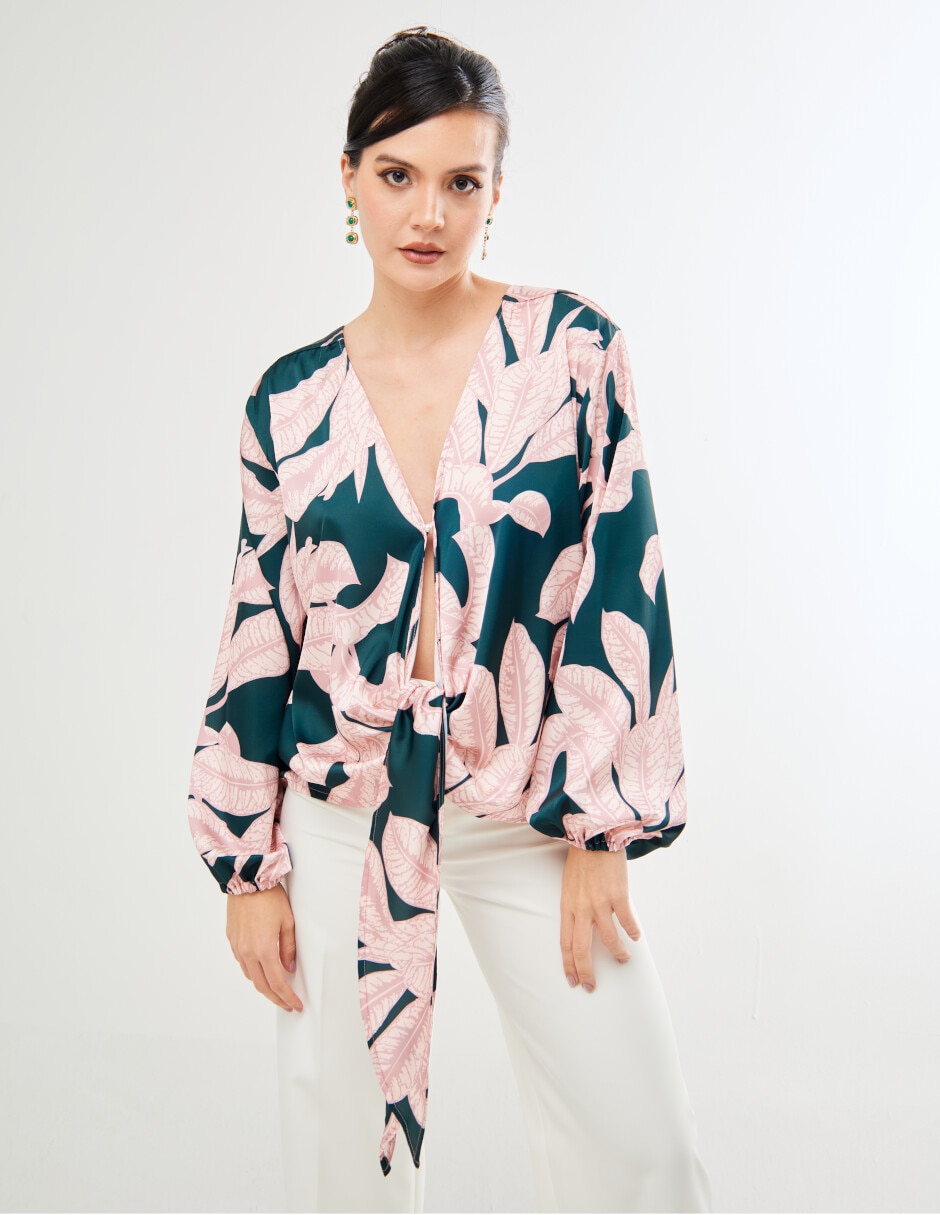 Blusa Soleil manga larga para mujer