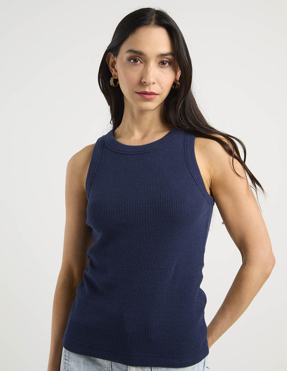 Playera tank cuello redondo para mujer 2