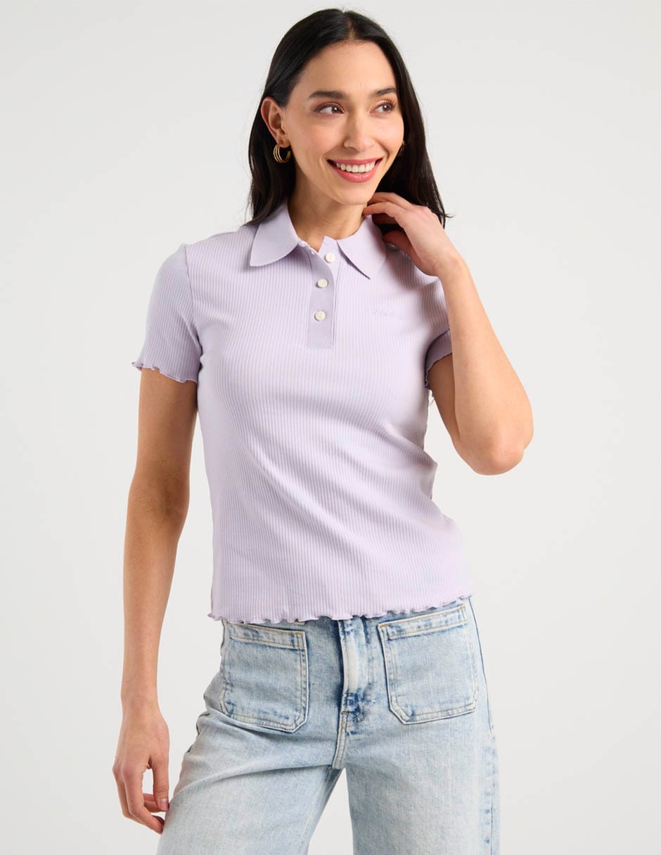 Playera tipo polo para mujer