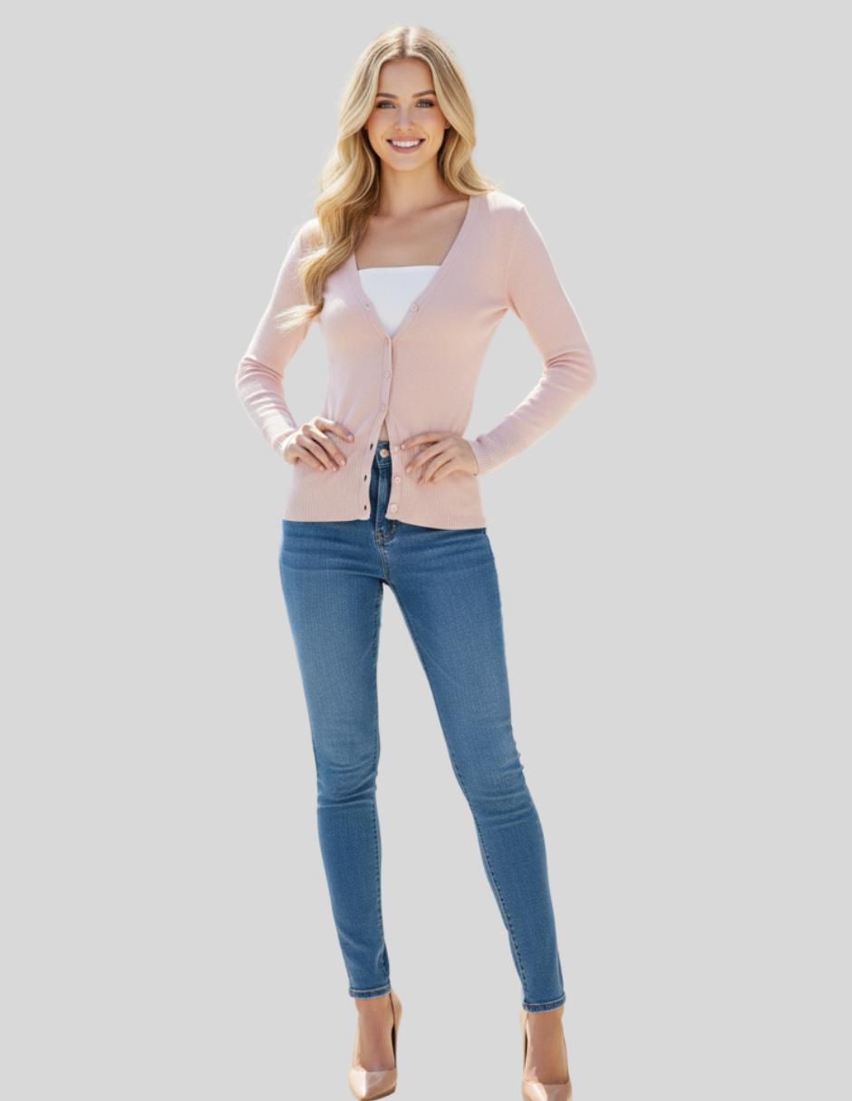 Suéter cuello V para mujer 3