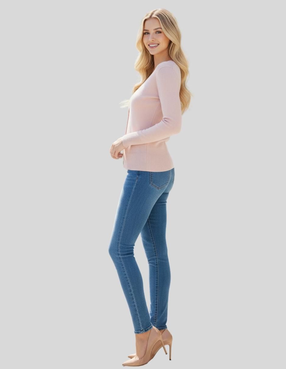 Suéter cuello V para mujer 4