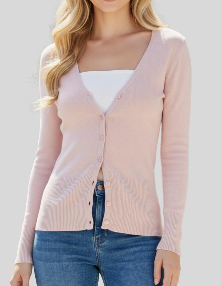 Suéter cuello V para mujer 8