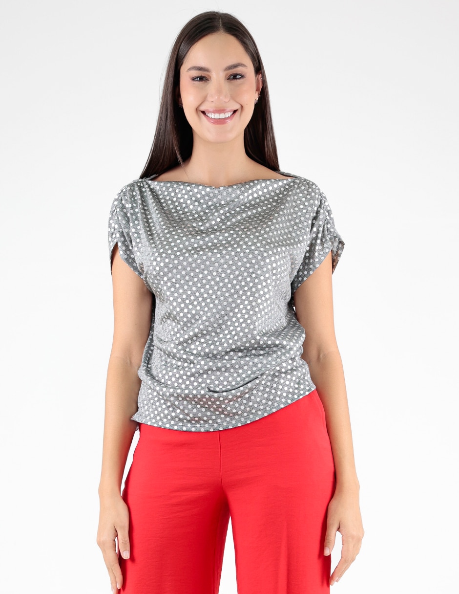 Blusa manga corta para mujer