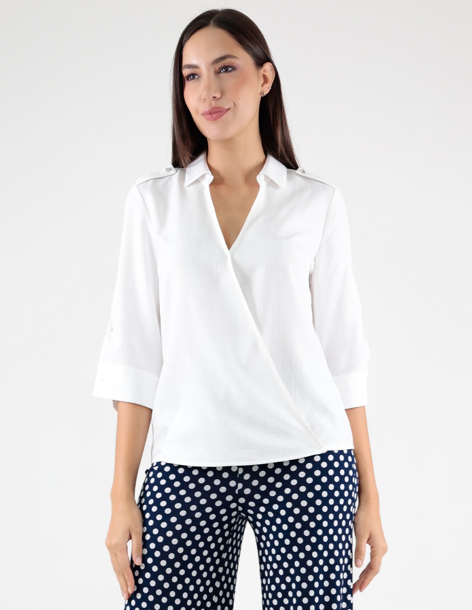Blusa manga 3/4 para mujer