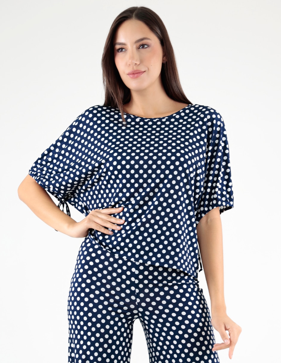 Blusa manga al codo para mujer