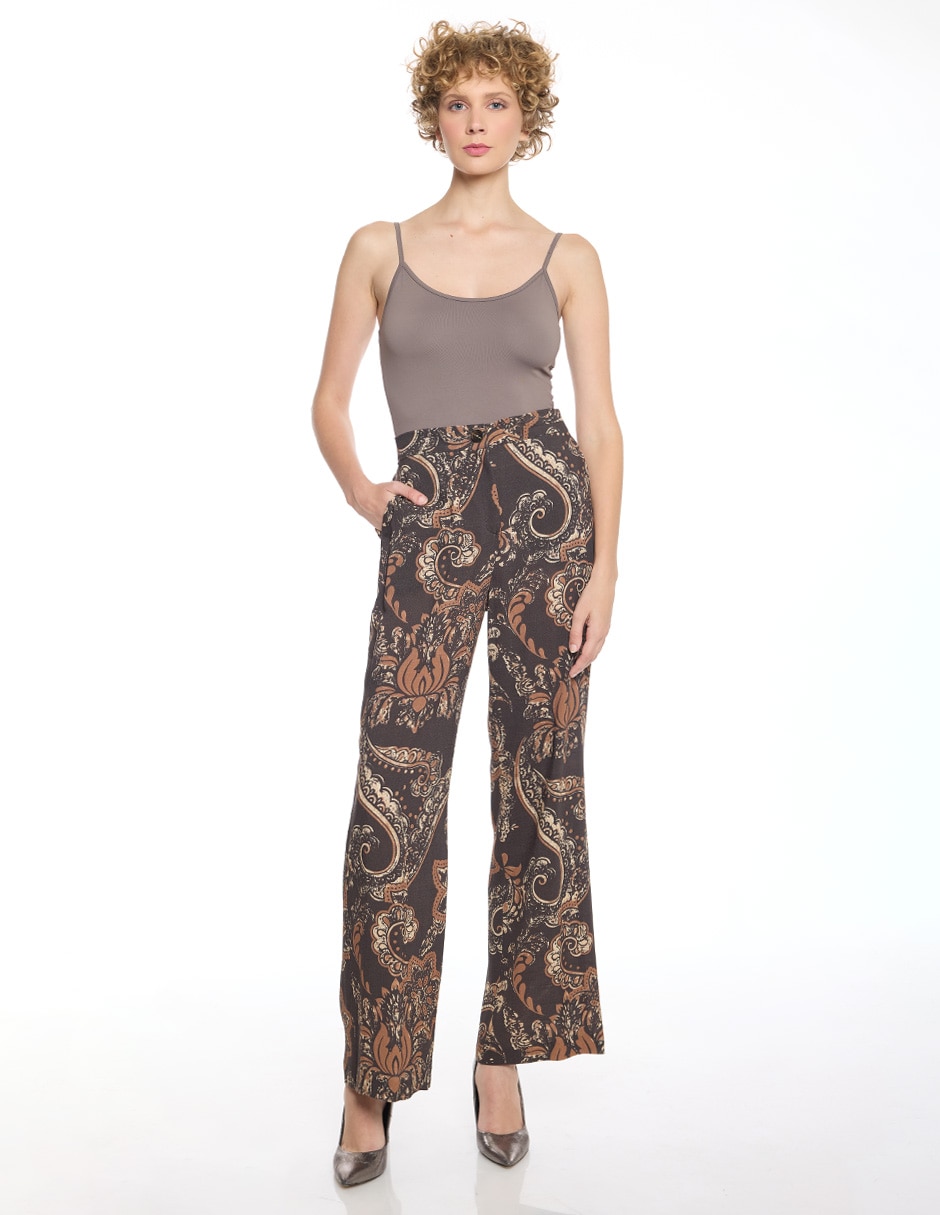 Pantalón de vestir amplio para mujer 2