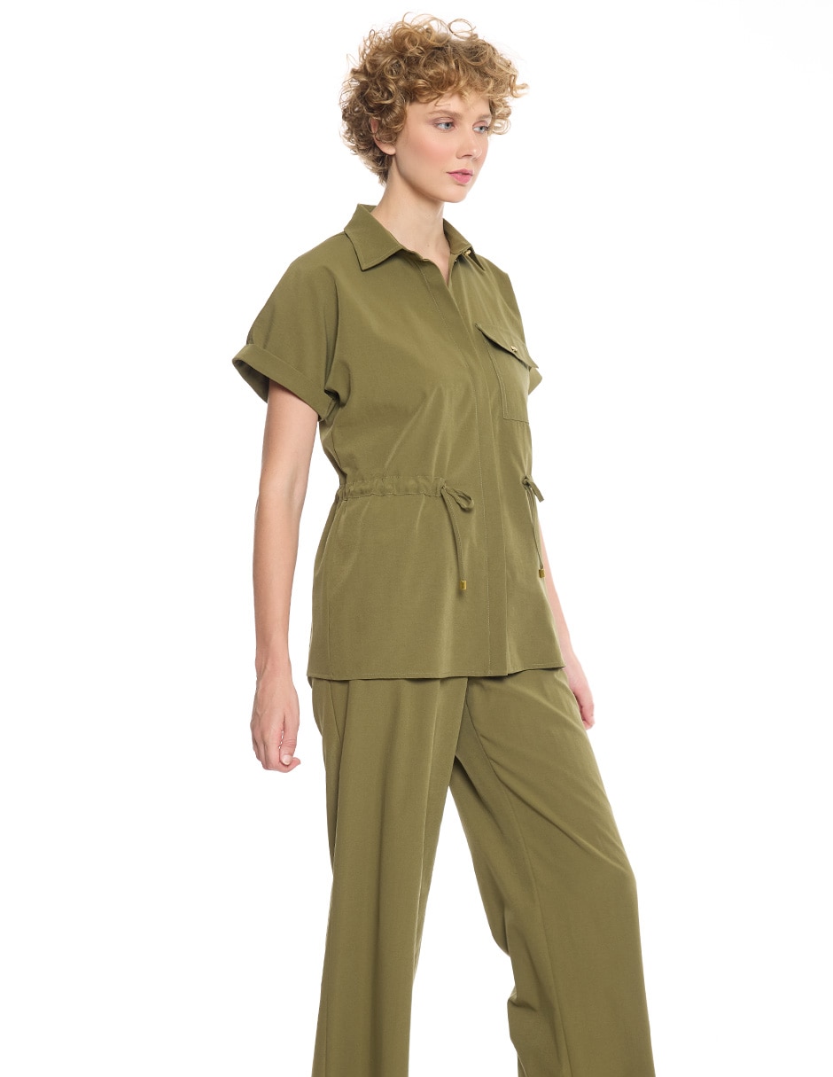 Blusa camisera Mylah manga corta para mujer 3