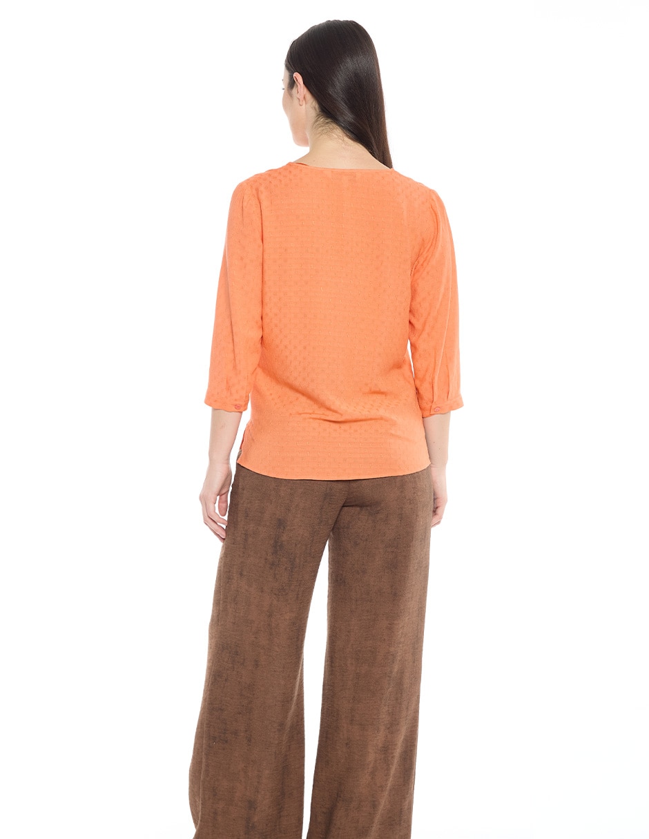 Blusa Molly manga 3/4 para mujer 4