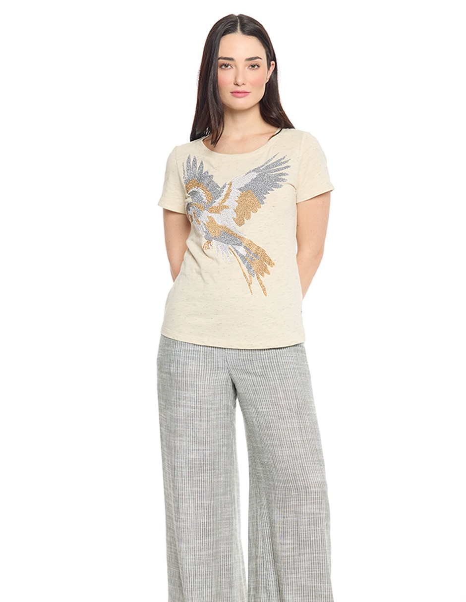 Playera Mylah manga corta para mujer