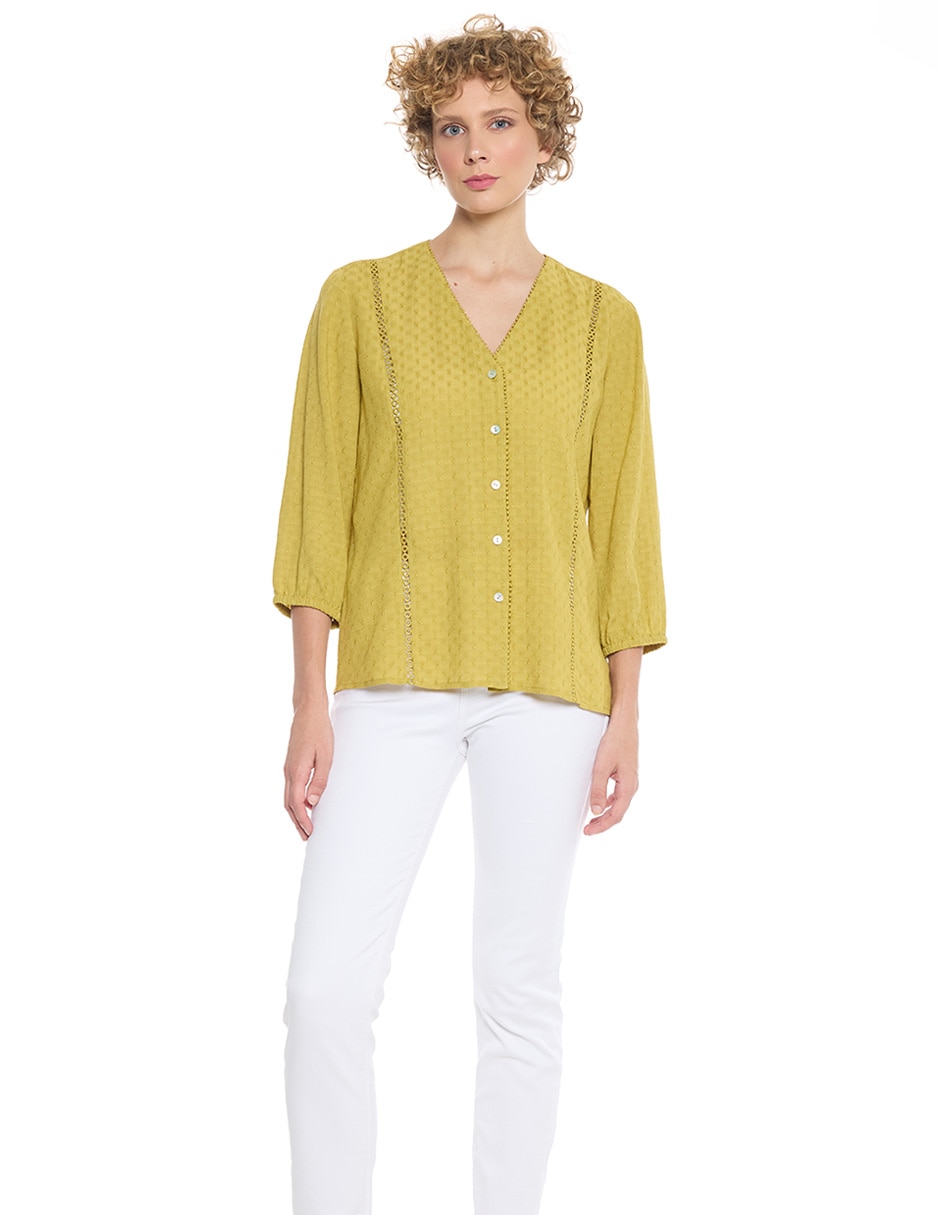 Blusa Mylah manga 3/4 para mujer