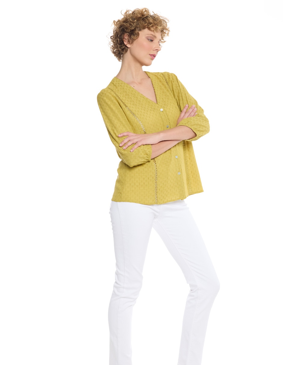 Blusa Mylah manga 3/4 para mujer 3