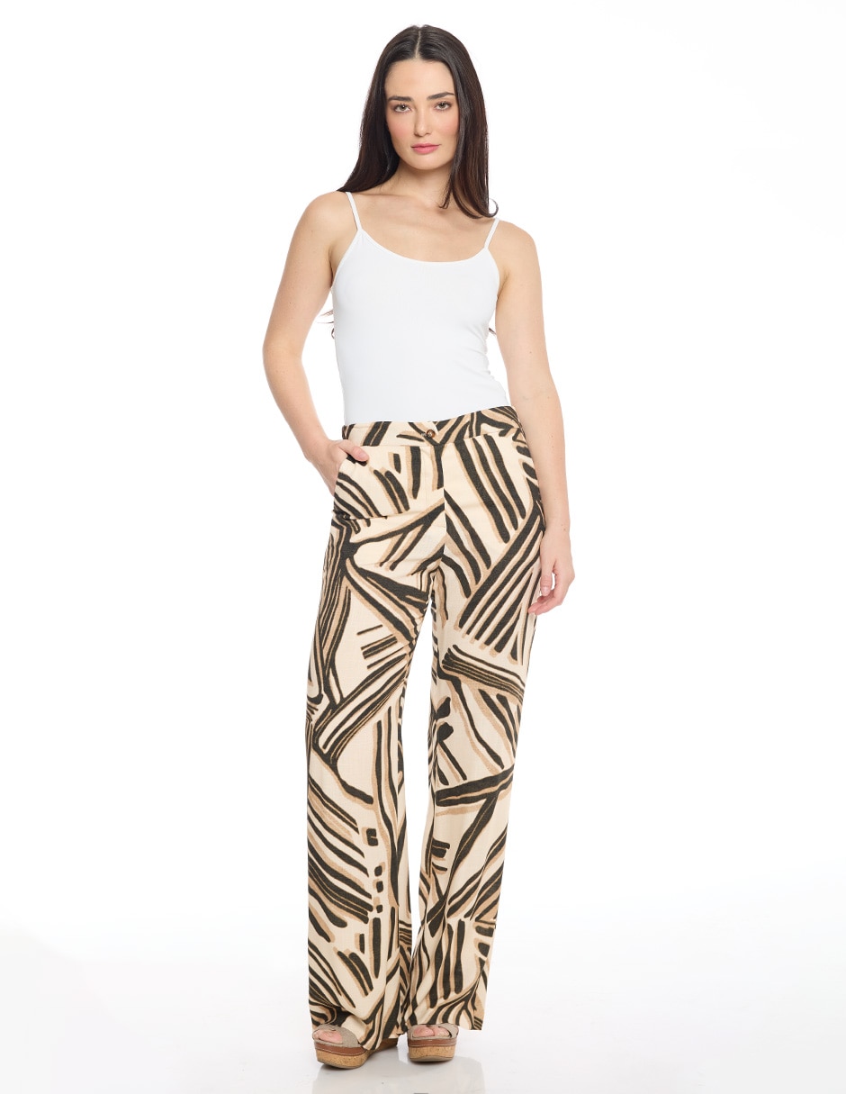 Pantalón de vestir amplio para mujer 2