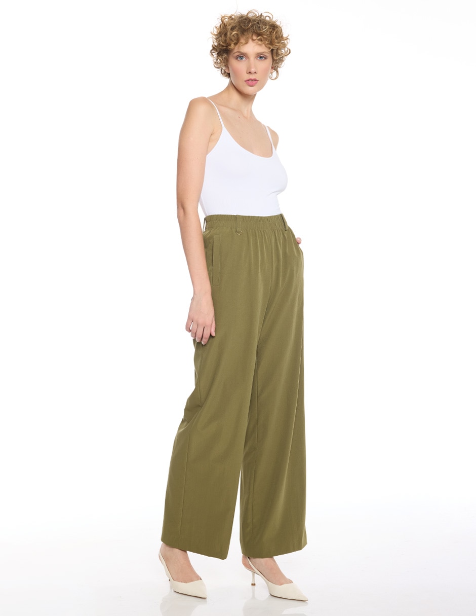 Pantalón de vestir amplio para mujer 2