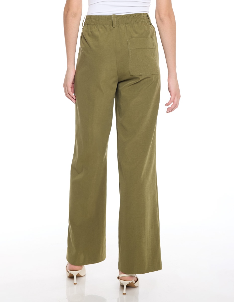 Pantalón de vestir amplio para mujer 4