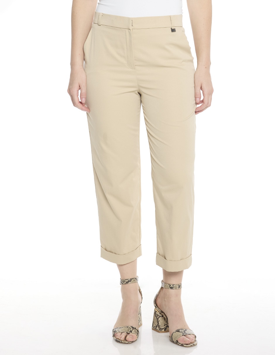 Pantalón capri regular para mujer