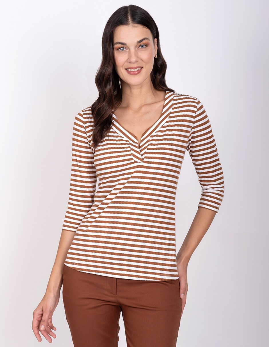 Blusa manga 3/4 para mujer